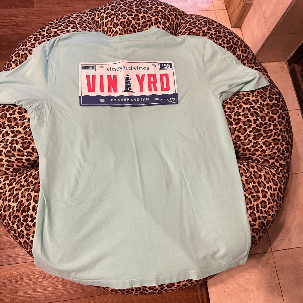 M Vineyard Vines License Plate Whale Pocket T-Shirt